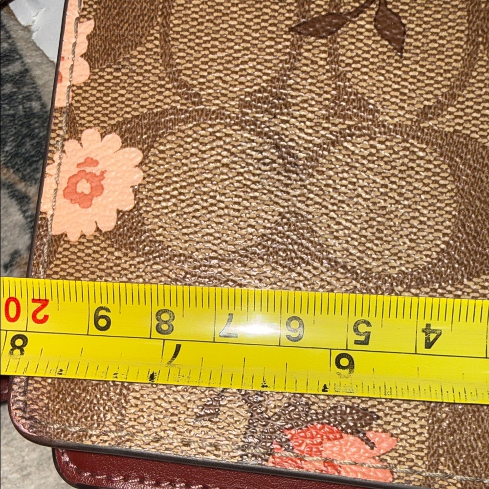 Coach Signature Floral Crossbody in Brown and Red - Picture 15 of 15
